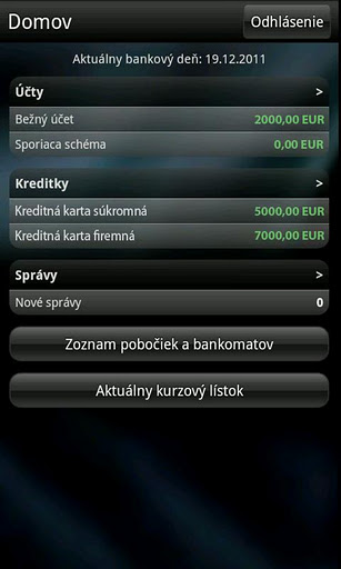 Android - aplikácia Tatra banka 3