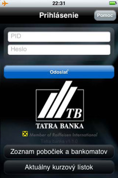 iPhone - aplikácia Tatra banka 1